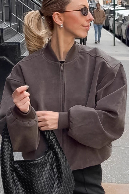 Lune London | Stand Collar Bomber Jacket