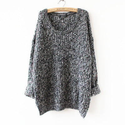 Chunky knit sweater for women with an open silhouette and large round neckline Lune London