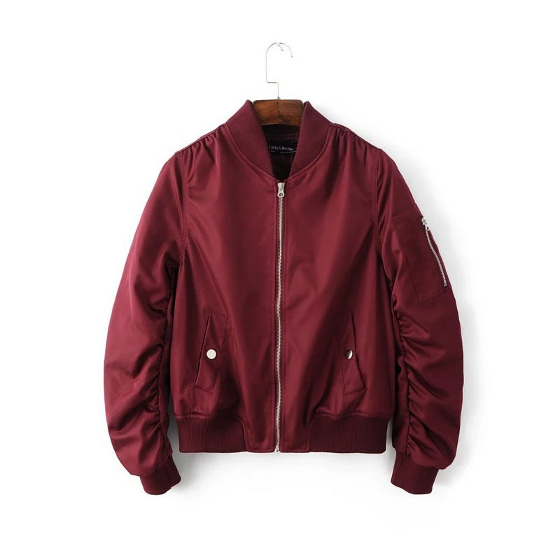 Casual bomber jacket for women with zipper closure and practical pockets Lune London
