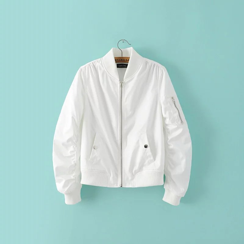 Casual bomber jacket for women with zipper closure and practical pockets Lune London