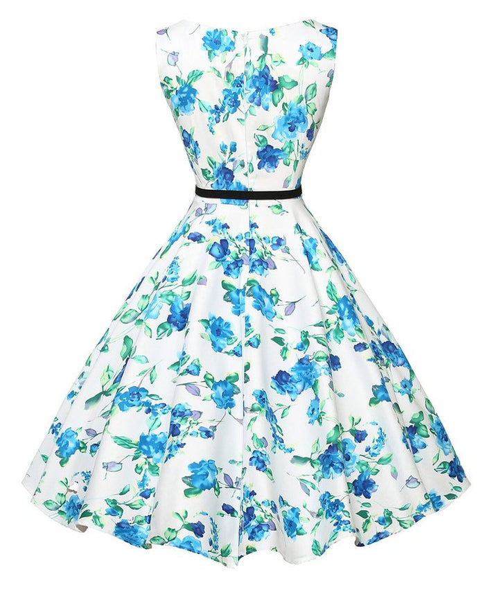 Robe midi femme avec décor floral et coupe ajustée Chic & Stil
