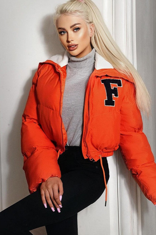 Lune London | Fleece Patchwork Faux Fur Collar Puffer Jacket