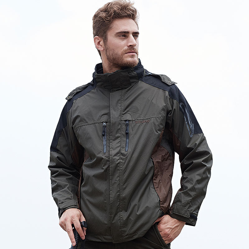 Waterproof outdoor jacket for men with breathable inserts Lune London