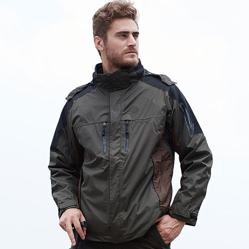 Waterproof outdoor jacket for men with breathable inserts Lune London