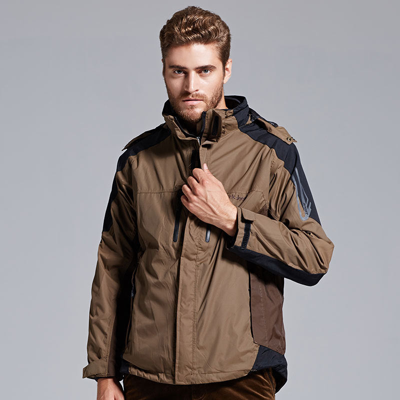 Waterproof outdoor jacket for men with breathable inserts Lune London