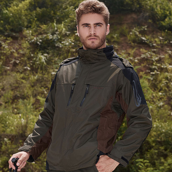 Waterproof outdoor jacket for men with breathable inserts Lune London