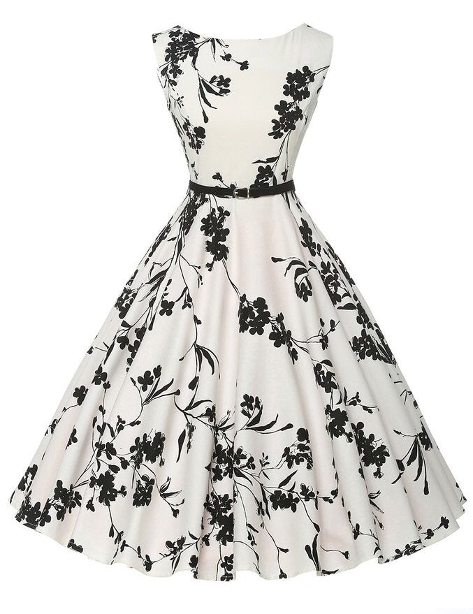 Robe midi femme avec motif floral et silhouette ajustée Chic & Stil