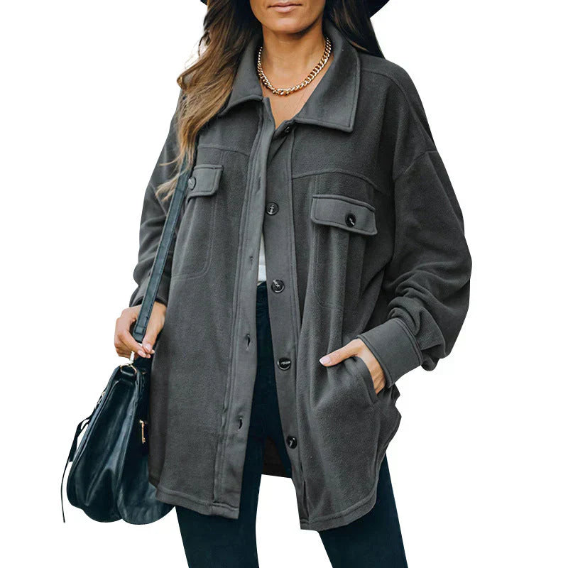 Lune London | Buttoned fleece jacket
