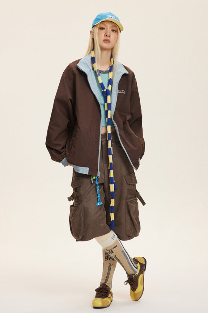 Lune London | Stand collar color combination jacket