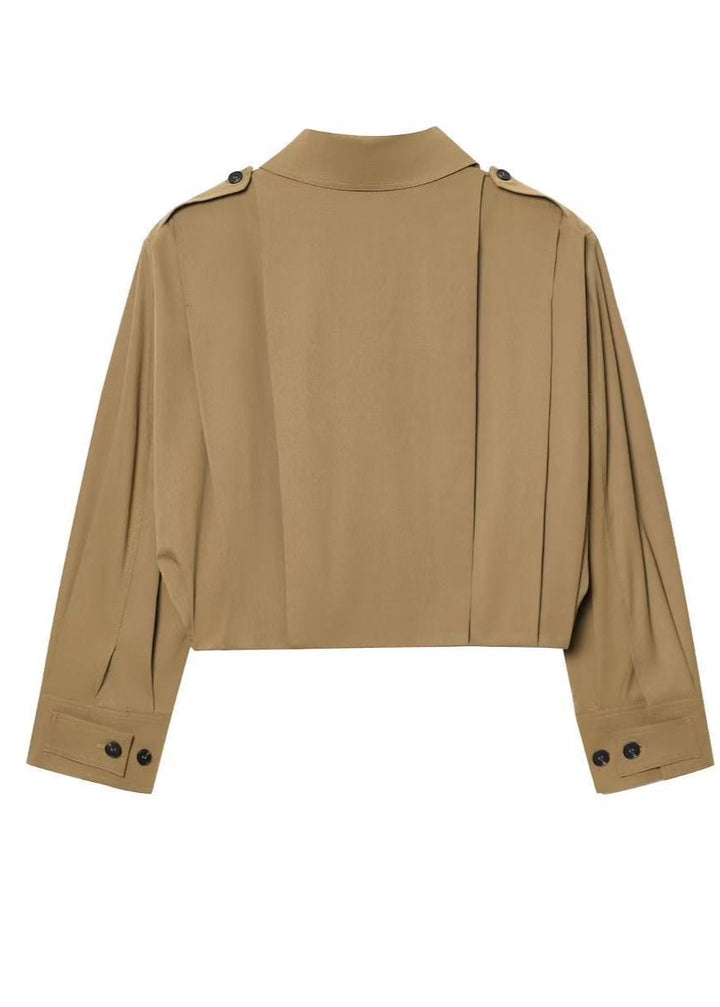 Lune London | Button jacket with shoulder tabs – Khaki