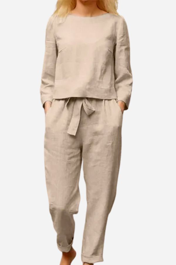 Lune London | Solid Color Linen Two-Piece