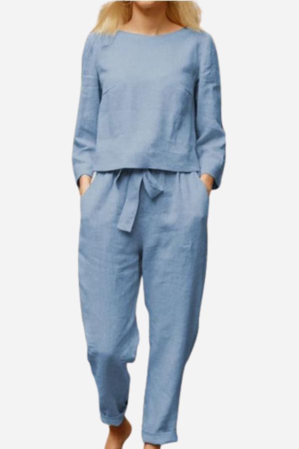 Lune London | Solid Color Linen Two-Piece