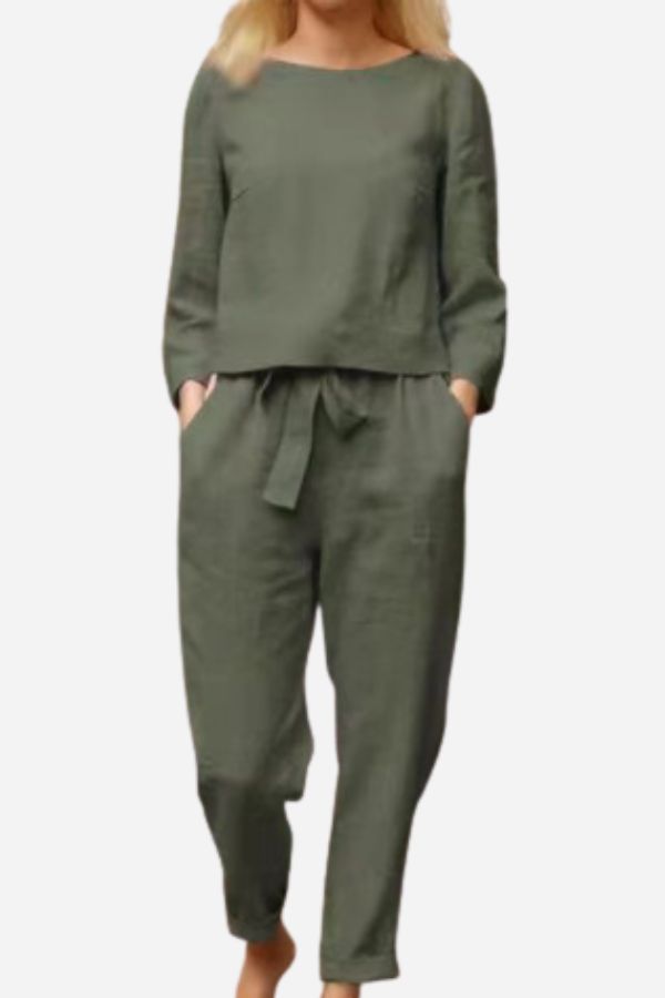 Lune London | Solid Color Linen Two-Piece
