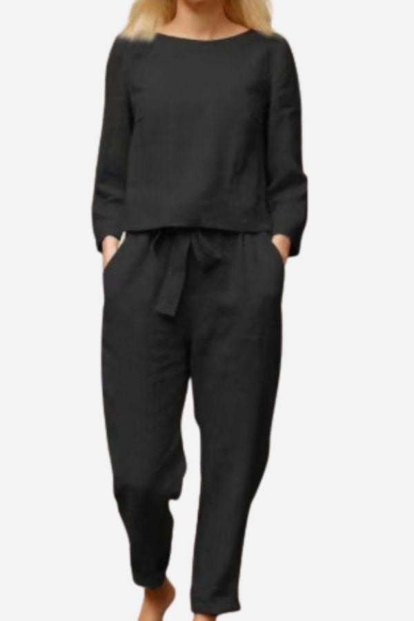 Lune London | Solid Color Linen Two-Piece