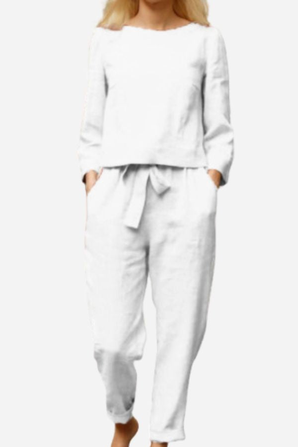Lune London | Solid Color Linen Two-Piece