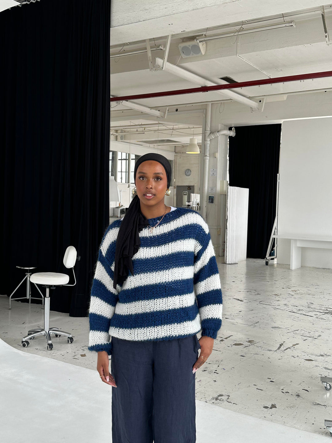 Lune London | Striped Knit Sweater Soft and Comfortable Perfect for Everyday