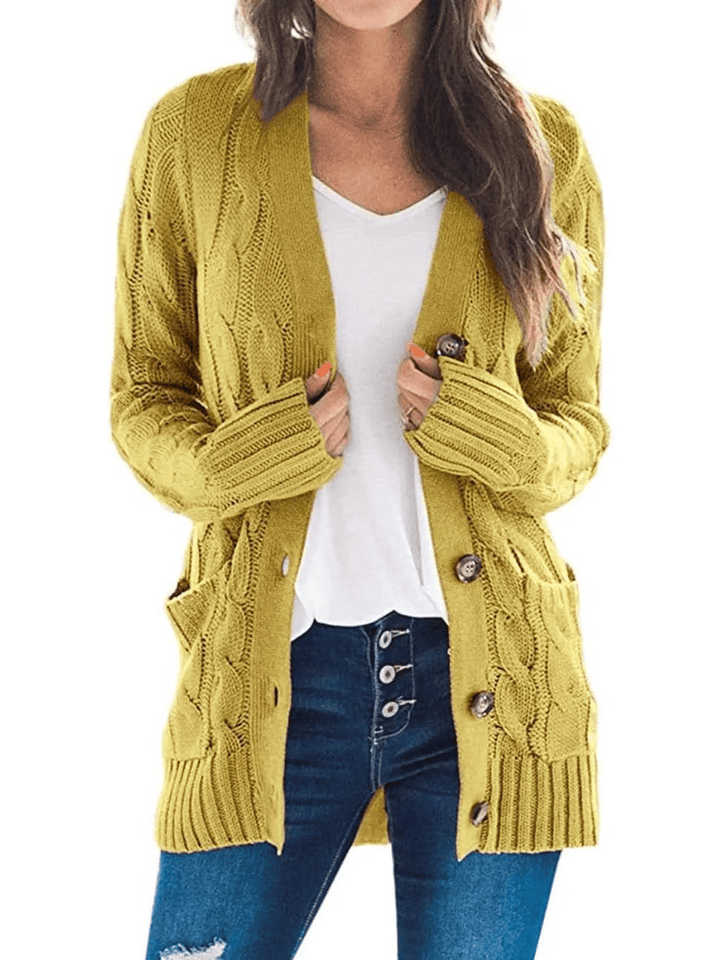 Lune London | Open Knit Cardigan with Cable Pattern