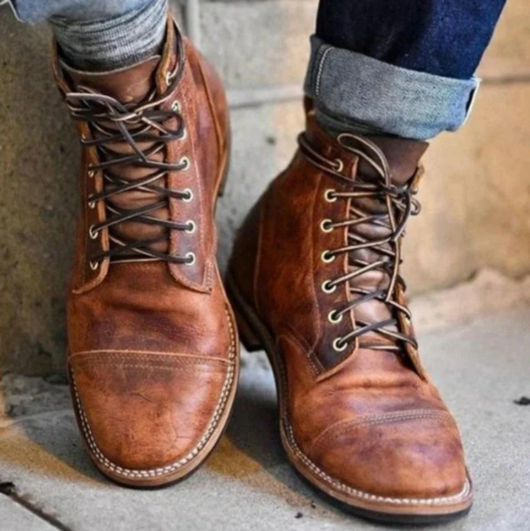 Lune London | Vintage Leather Boots with Lacing