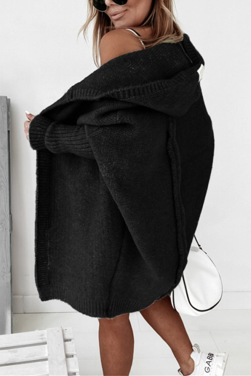 Lune London | Oversized Knit Cardigan with Hood