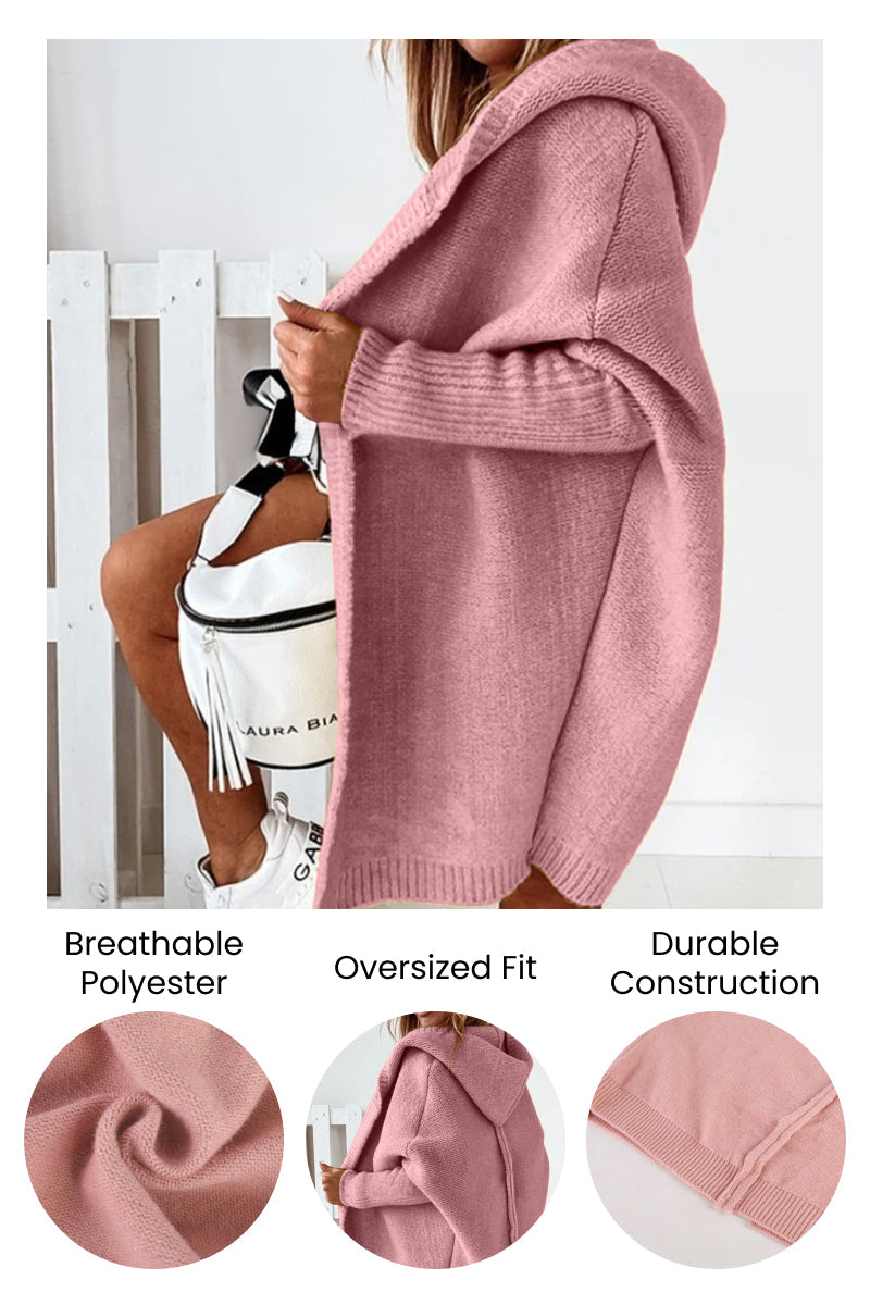 Lune London | Oversized Knit Cardigan with Hood