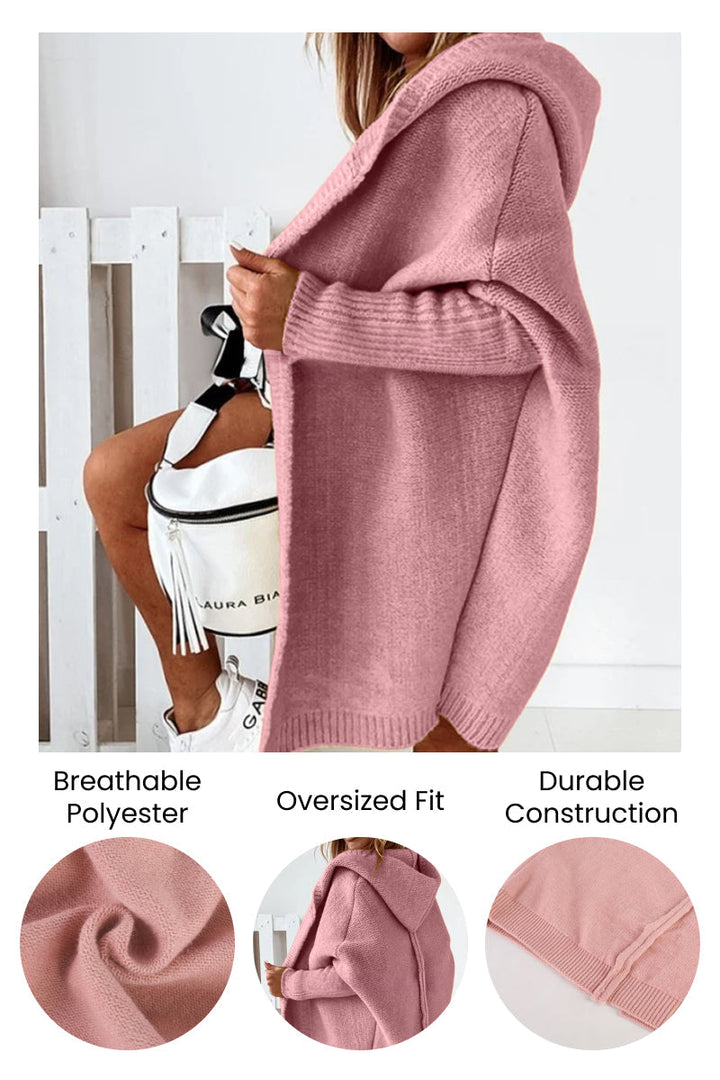 Lune London | Oversized Knit Cardigan with Hood
