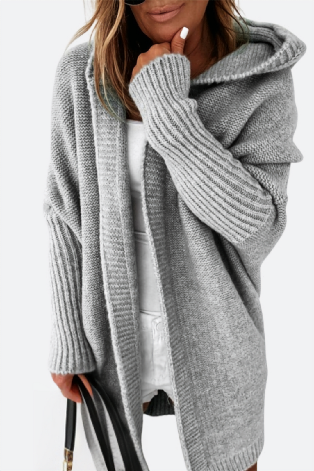 Lune London | Oversized Knit Cardigan with Hood