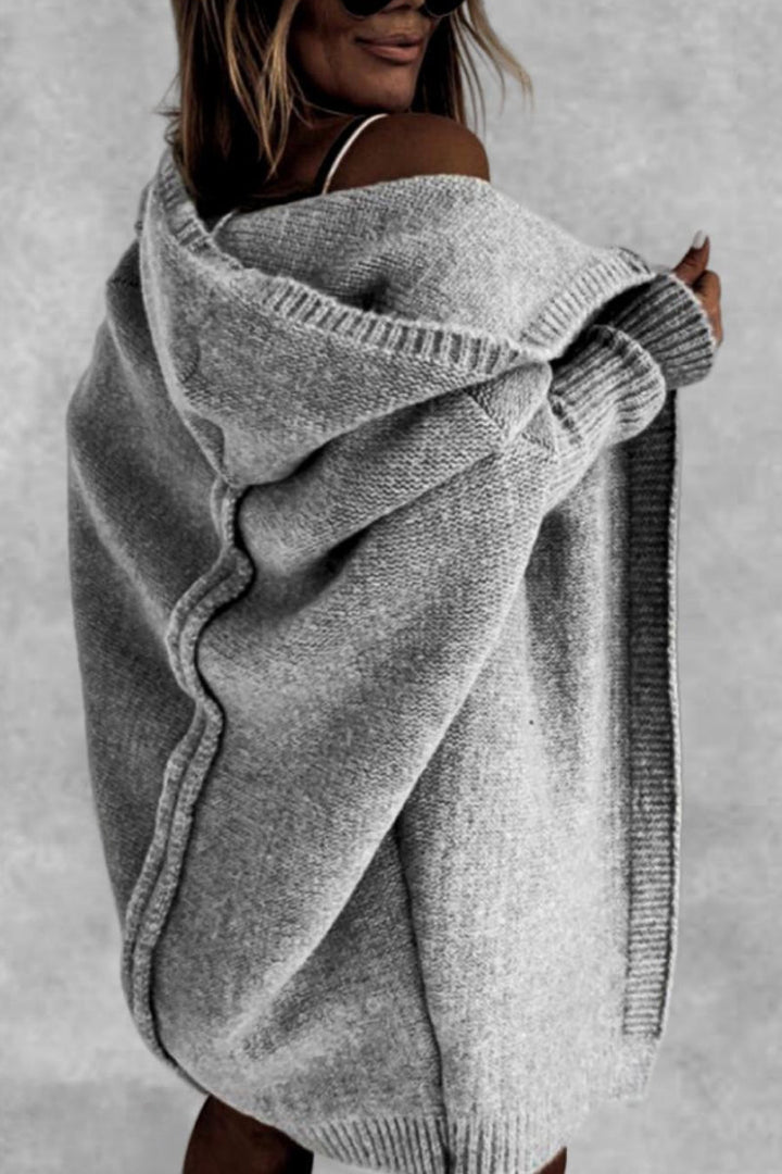 Lune London | Oversized Knit Cardigan with Hood