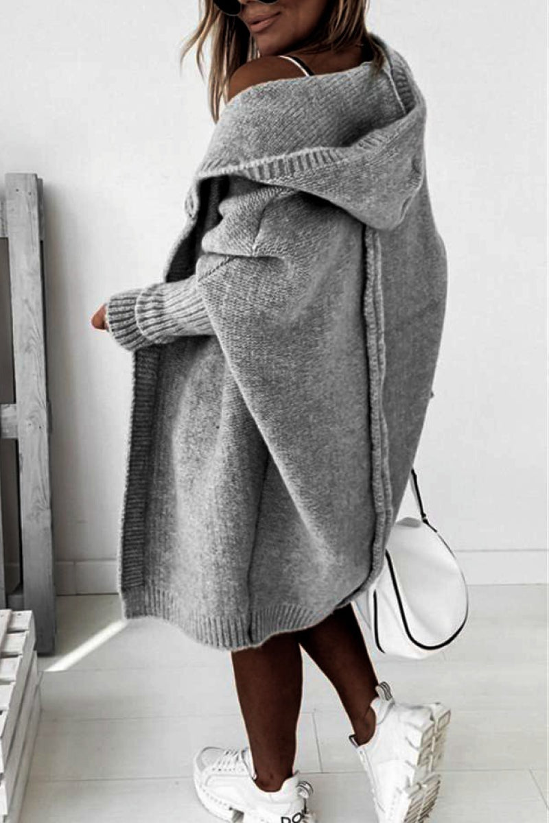 Lune London | Oversized Knit Cardigan with Hood