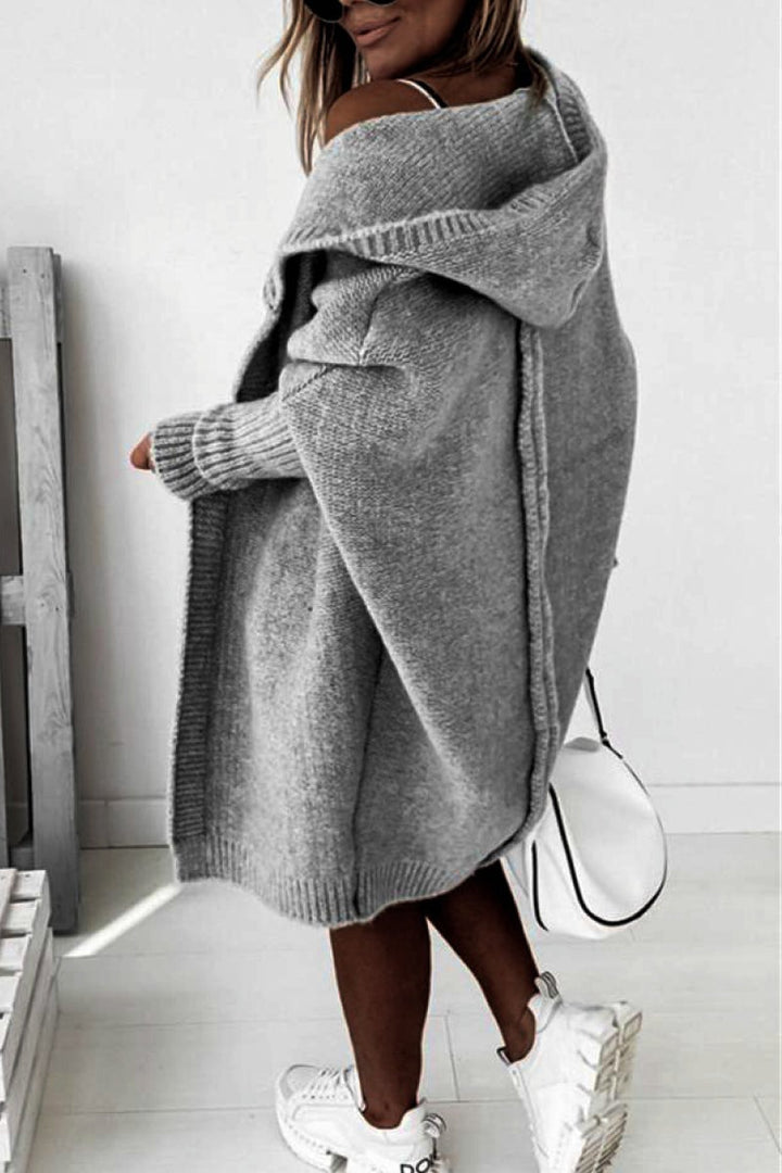Lune London | Oversized Knit Cardigan with Hood
