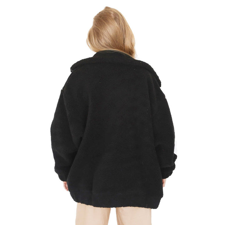 Lune London | Women's Fleece Sweatshirt with Wide Collar