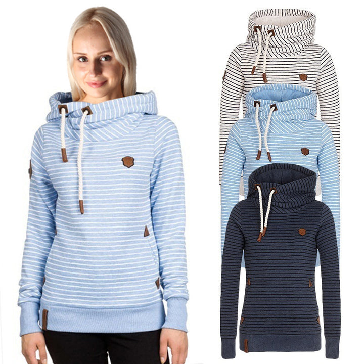 Ladies comfortable layered sweater with high collar Lune London