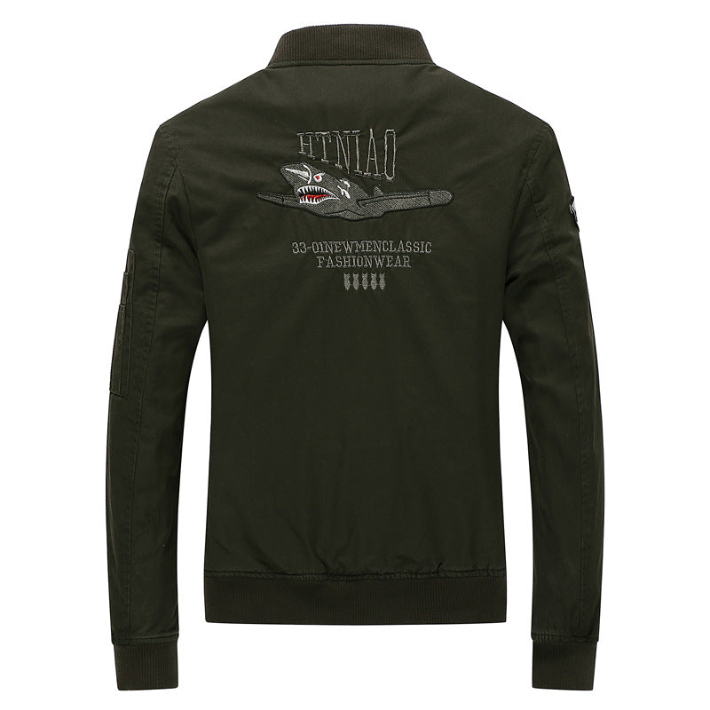 Modern utility jacket for men with elaborate embroidery Lune London