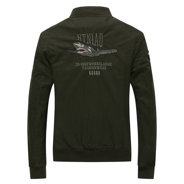 Modern utility jacket for men with elaborate embroidery Lune London