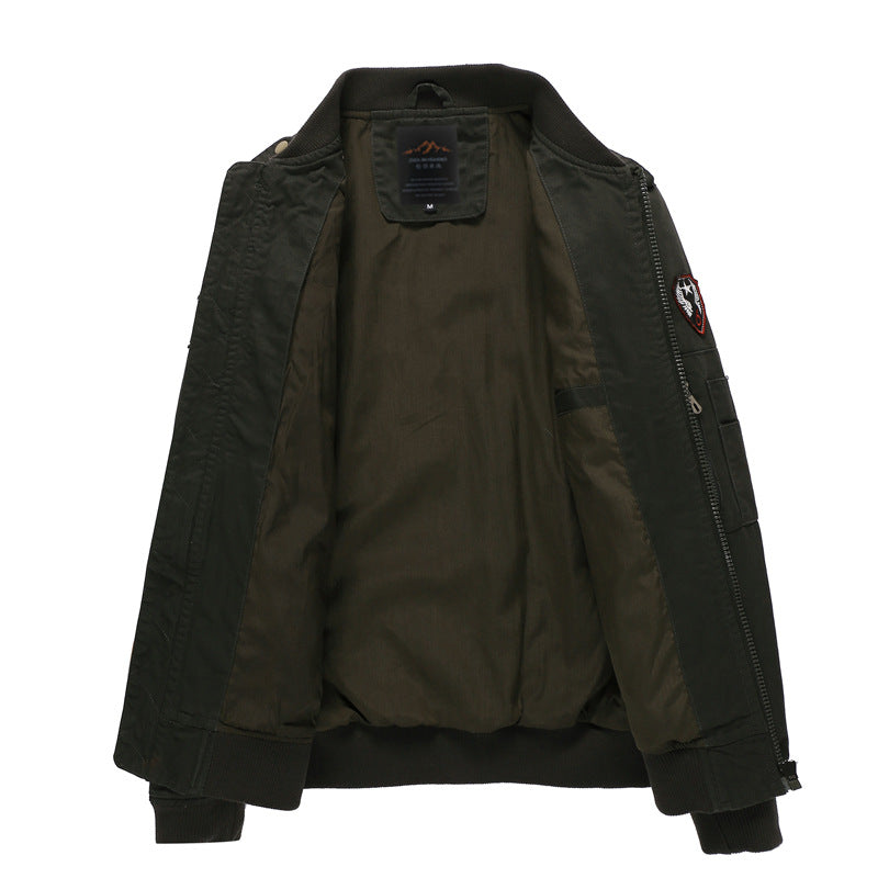 Modern utility jacket for men with elaborate embroidery Lune London
