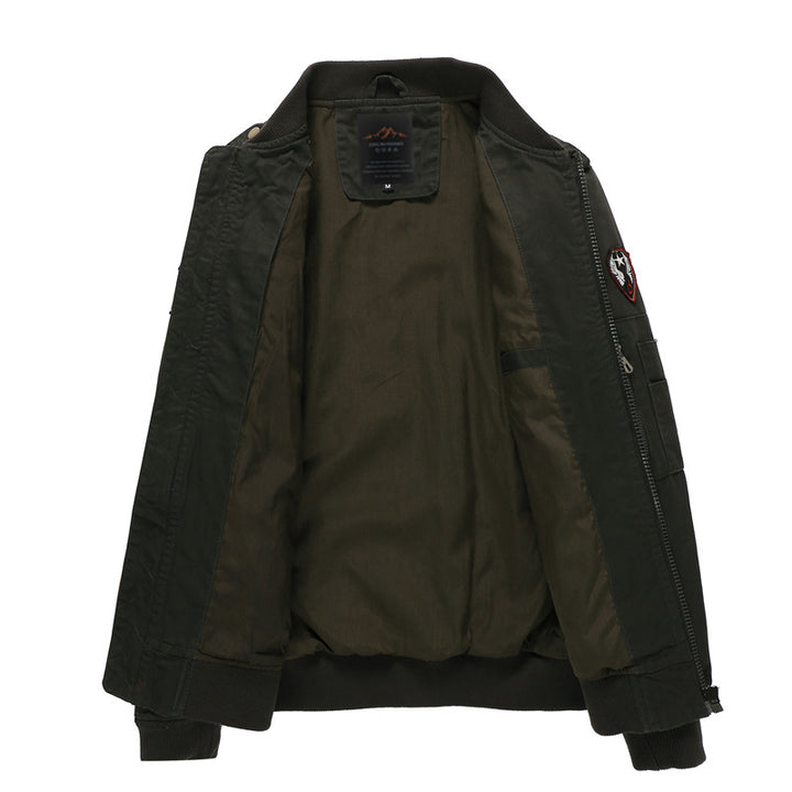 Modern utility jacket for men with elaborate embroidery Lune London