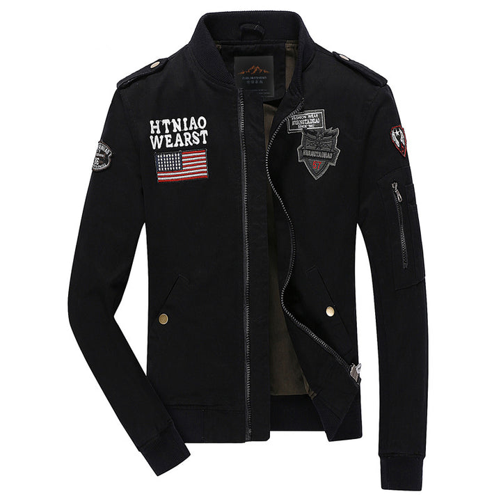 Modern utility jacket for men with elaborate embroidery Lune London