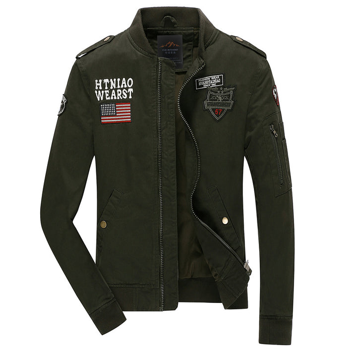 Modern utility jacket for men with elaborate embroidery Lune London