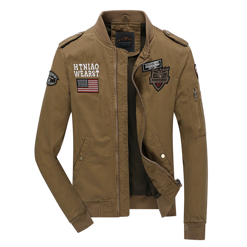 Modern utility jacket for men with elaborate embroidery Lune London