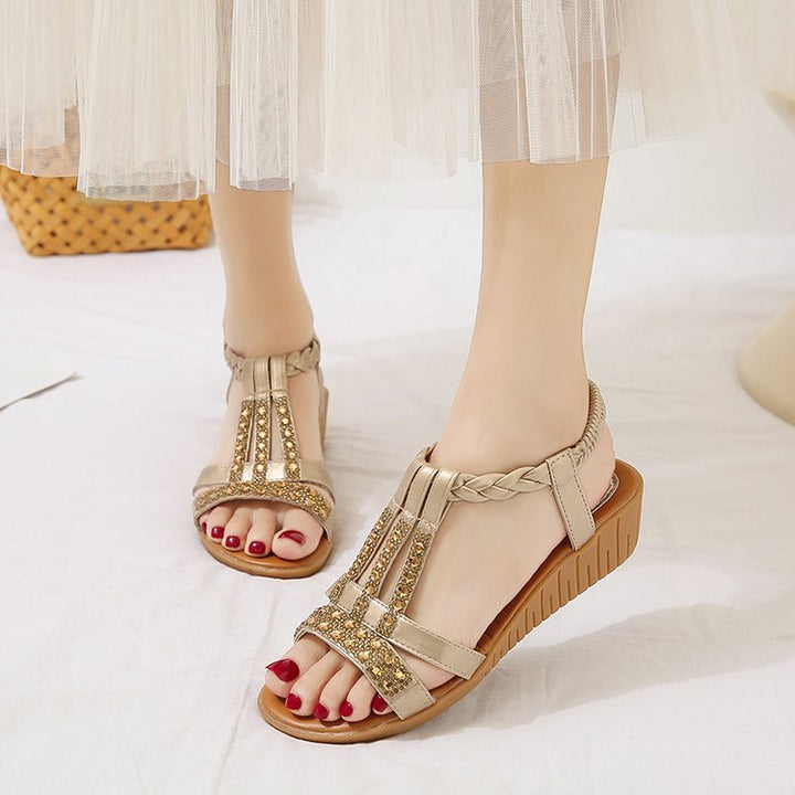 Lune London | Sandals with Open Toe and Rhinestones