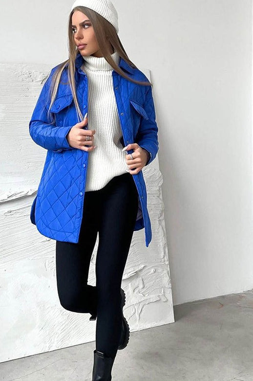 Lune London | Long cut diamond quilted puffer jacket