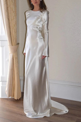 Lune London | Pearl Eden Satin Backless Cowl Neck Gown Maxi Dress