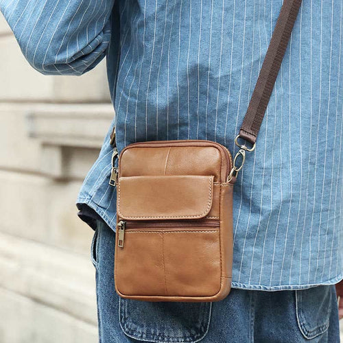 Lune London | Small Shoulder Bag Made of Genuine Leather for Men