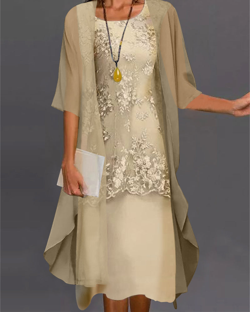 Lune London | Elegant Chiffon Dress In Two Parts