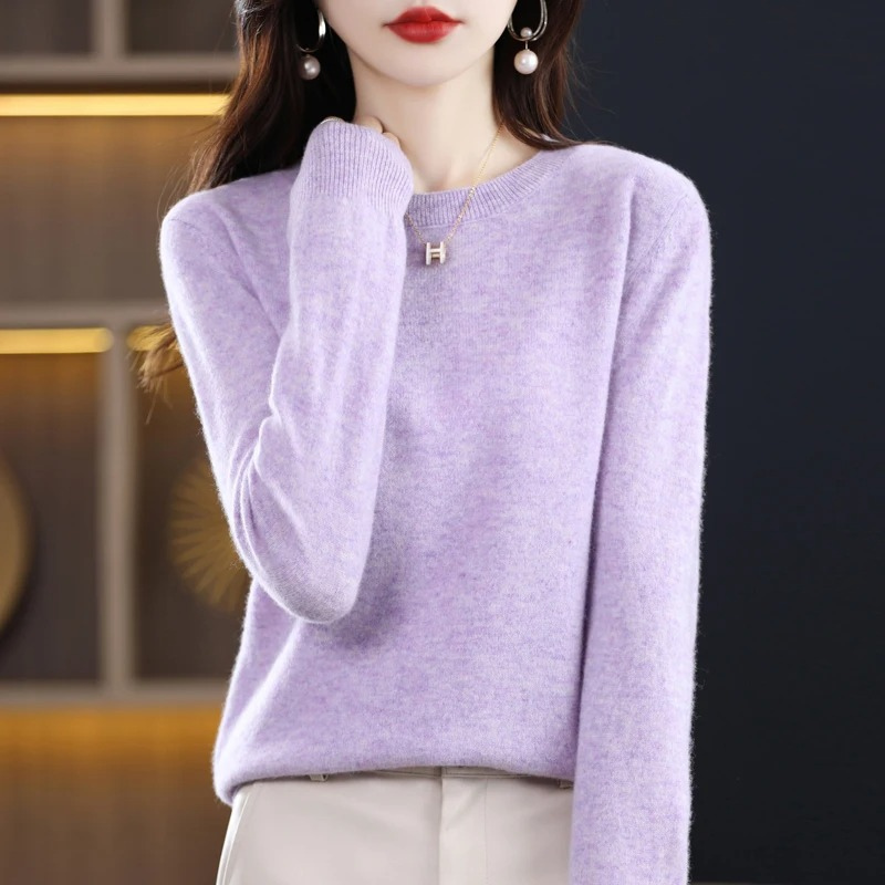 Lune London | Women's Cashmere Sweater Classic Round Neck Soft Stylish
