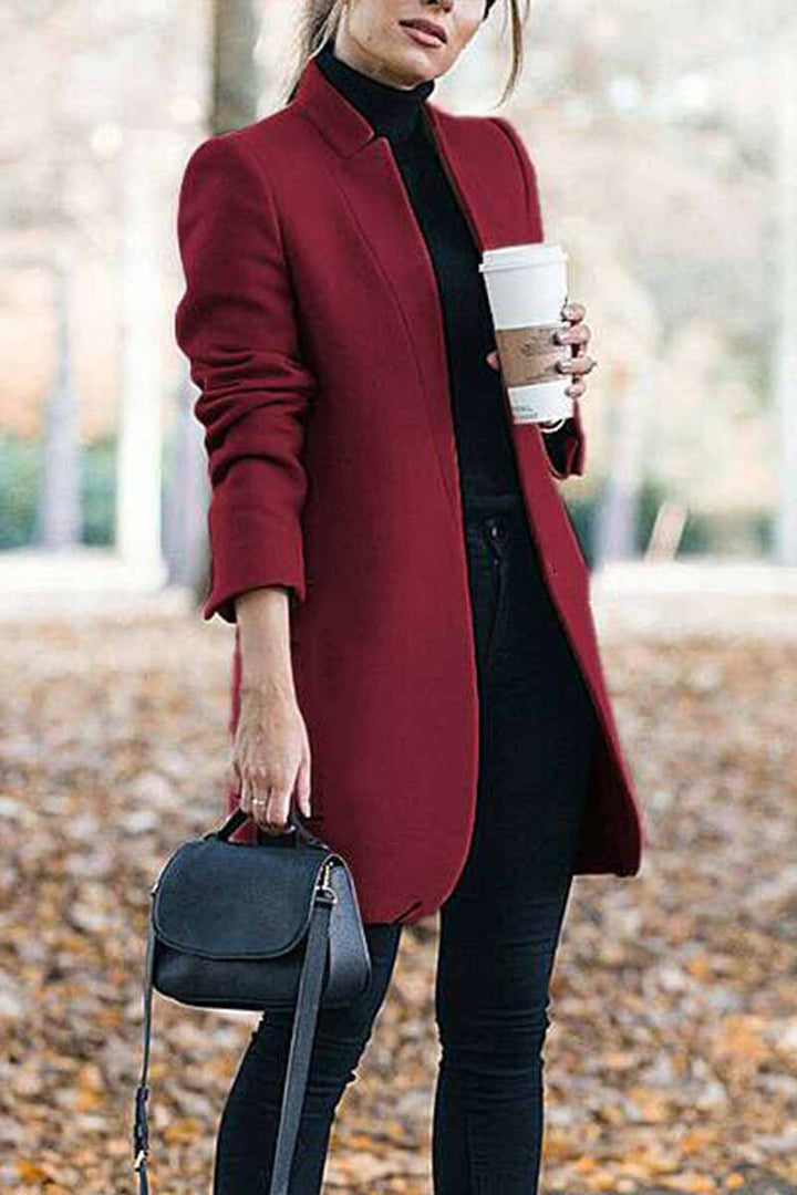 Lune London | Elegant coat with stand-up collar