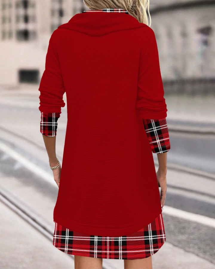 Lune London | Classic Look Checked Long Sleeve Dress