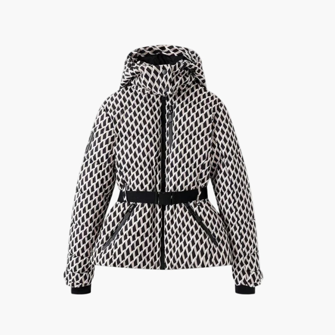 Lune London | Quilted jacket with belt and hood - Elegant winter jacket, water-repellent for daily and outdoor activities