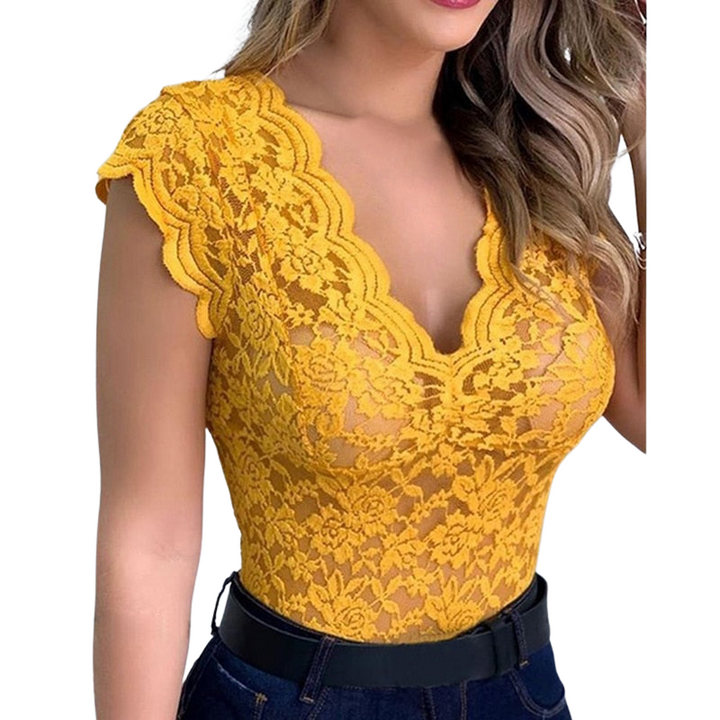 Chic Und Stil | Sexy Women’S Top Elegant Lace Top Refined Details