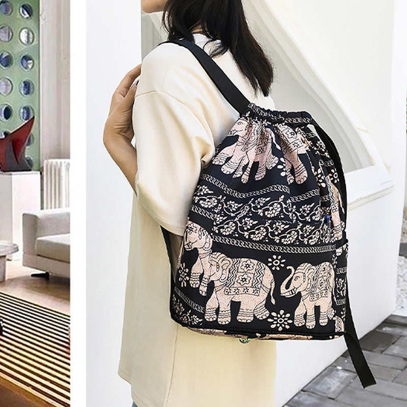 Chic und Stil | Foldable Backpack Large Waterproof Backpack for Folding with Drawstring