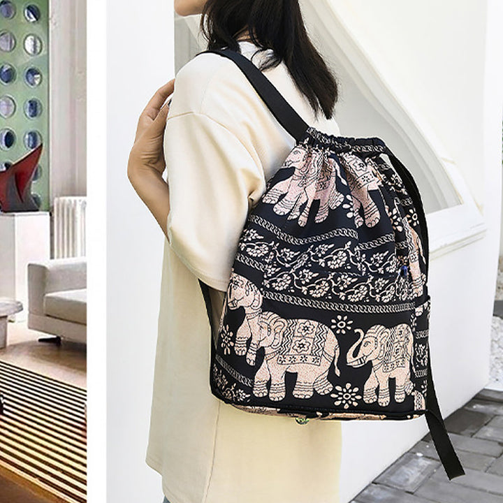 Chic und Stil | Foldable Backpack Large Waterproof Backpack for Folding with Drawstring